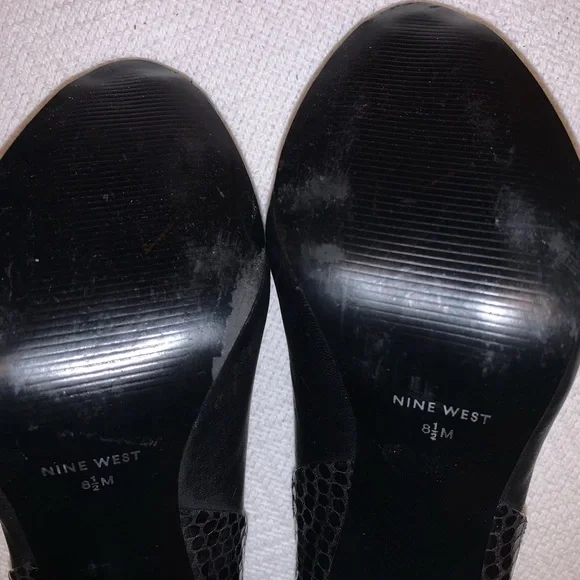 Nine West Black Heels, Size 8.5M - Picture 7 of 7